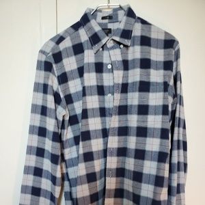J Crew Men's Plaid Shirt Medium Size Slim Fit